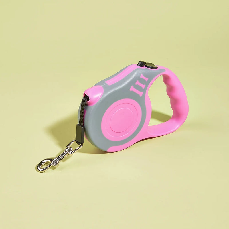 Coleira Retrátil Automática para Cães, corda extensível de 3m/5m para viagens ao ar livre, e passeios
