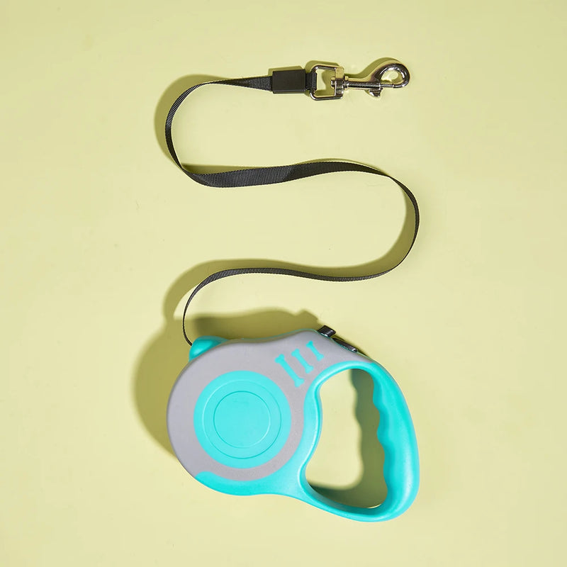 Coleira Retrátil Automática para Cães, corda extensível de 3m/5m para viagens ao ar livre, e passeios