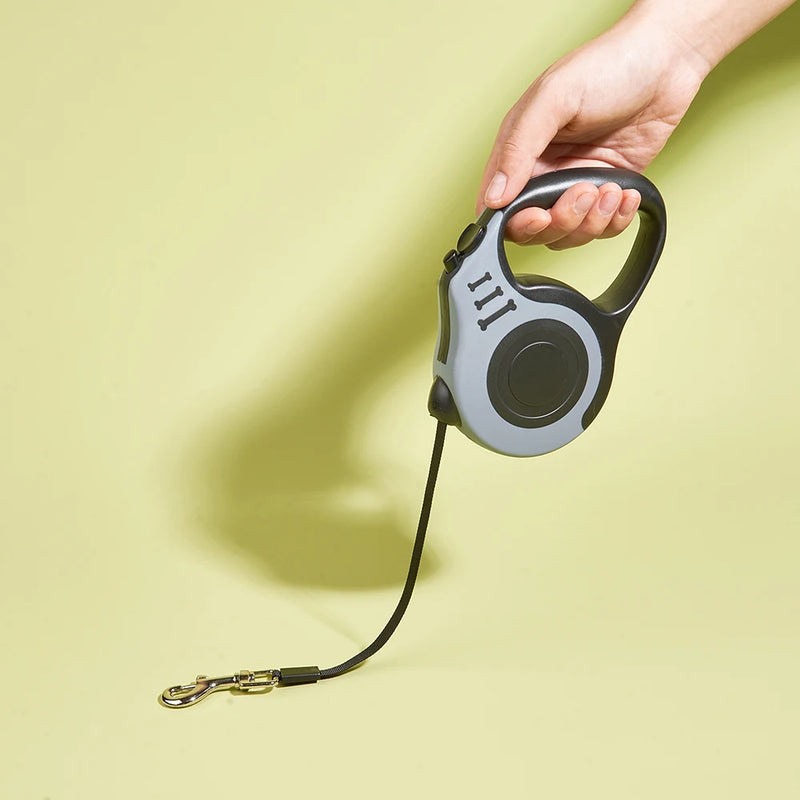 Coleira Retrátil Automática para Cães, corda extensível de 3m/5m para viagens ao ar livre, e passeios