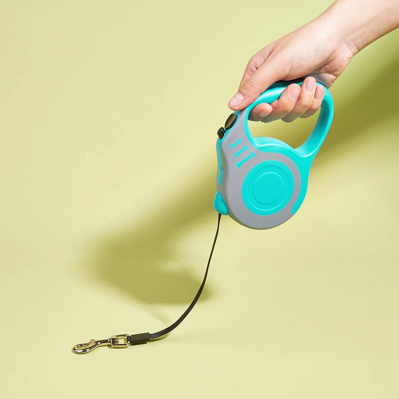 Coleira Retrátil Automática para Cães, corda extensível de 3m/5m para viagens ao ar livre, e passeios