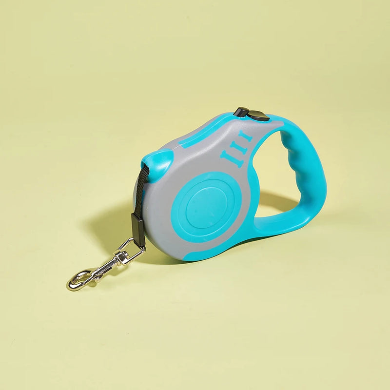 Coleira Retrátil Automática para Cães, corda extensível de 3m/5m para viagens ao ar livre, e passeios