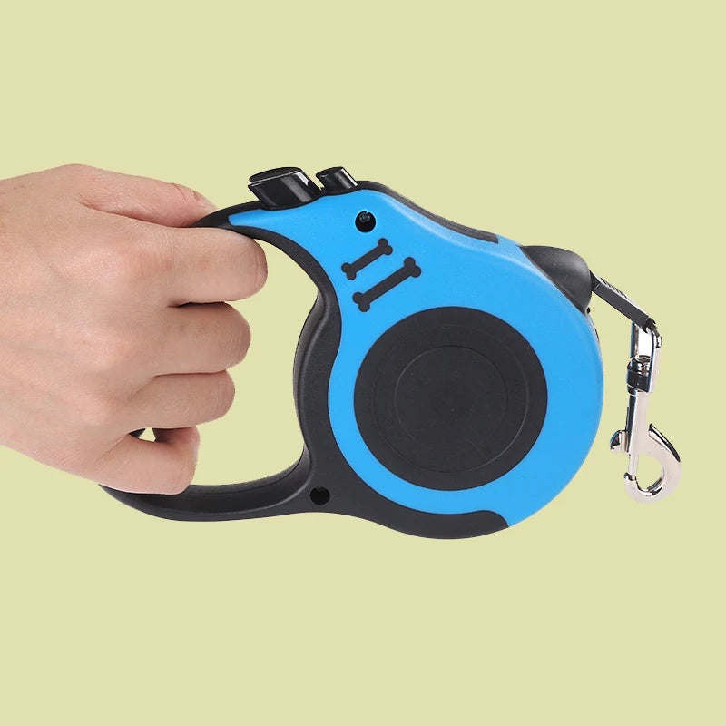 Coleira Retrátil Automática para Cães, corda extensível de 3m/5m para viagens ao ar livre, e passeios