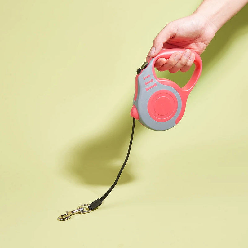 Coleira Retrátil Automática para Cães, corda extensível de 3m/5m para viagens ao ar livre, e passeios