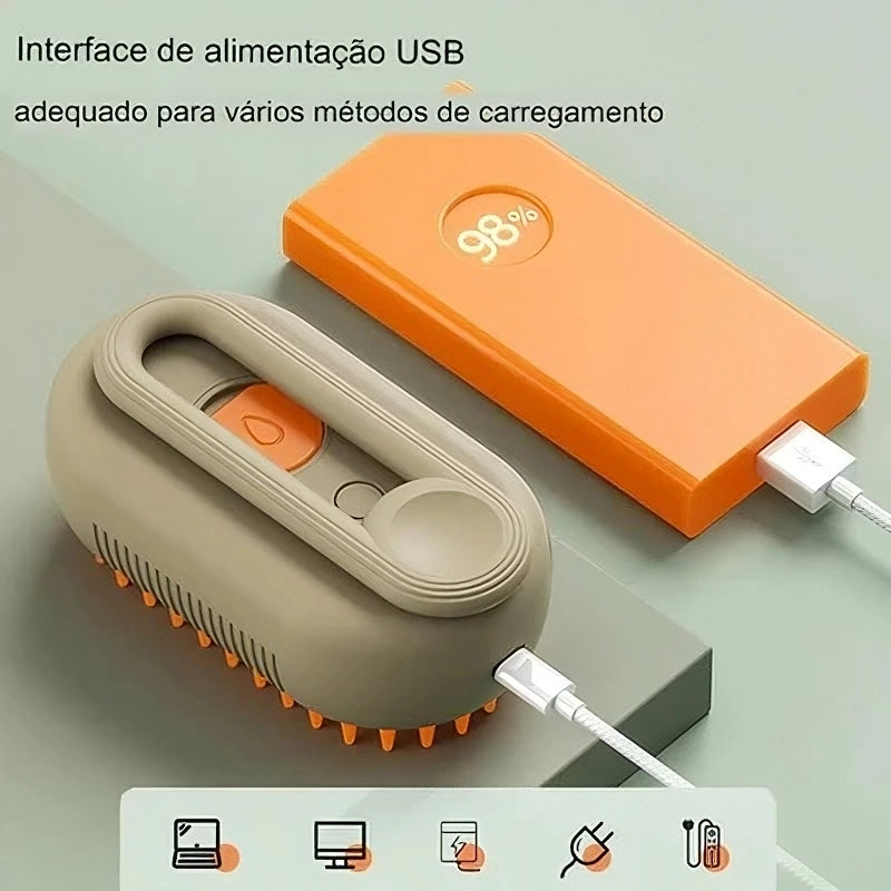SpaPet 360° – Escova Vaporizada Premium 2 por 1